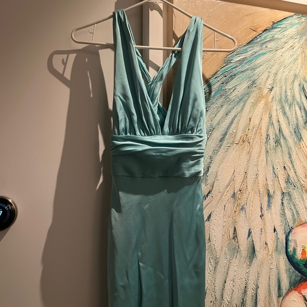 Worn Once ! Powder Blue Nicole Miller Gown size 2